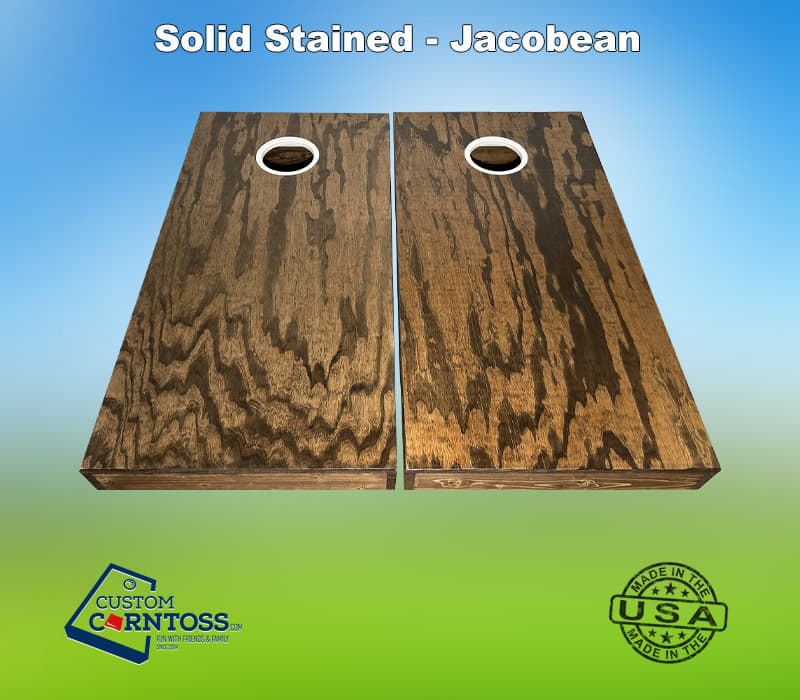 Solid Stained Cornhole Set (No Logo) - Image 8