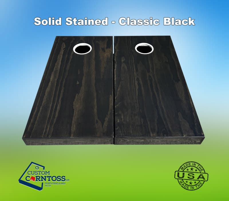 Solid Stained Cornhole Set (No Logo) - Image 1