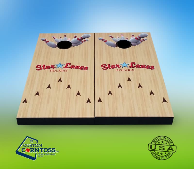 Star Lanes Polaris Bowling Cornhole Board