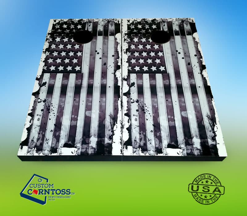 Distressed USA Flag Cornhole Board