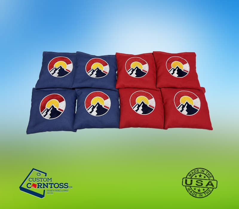 Colorado Flag With Mountains Cornhole Bags