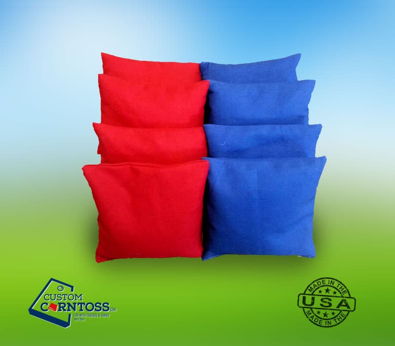 8 Solid Color Cornhole Bags-Duck Cloth