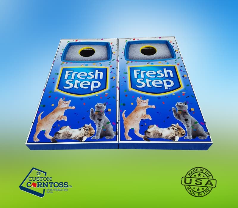 Fresh Step Cats Cornhole Board