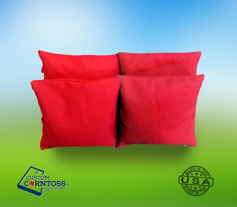 4 Solid Color Cornhole Bags - Duck Cloth