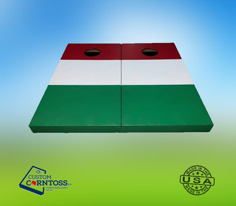 Italy Flag Cornhole Board Set (Horizontal)