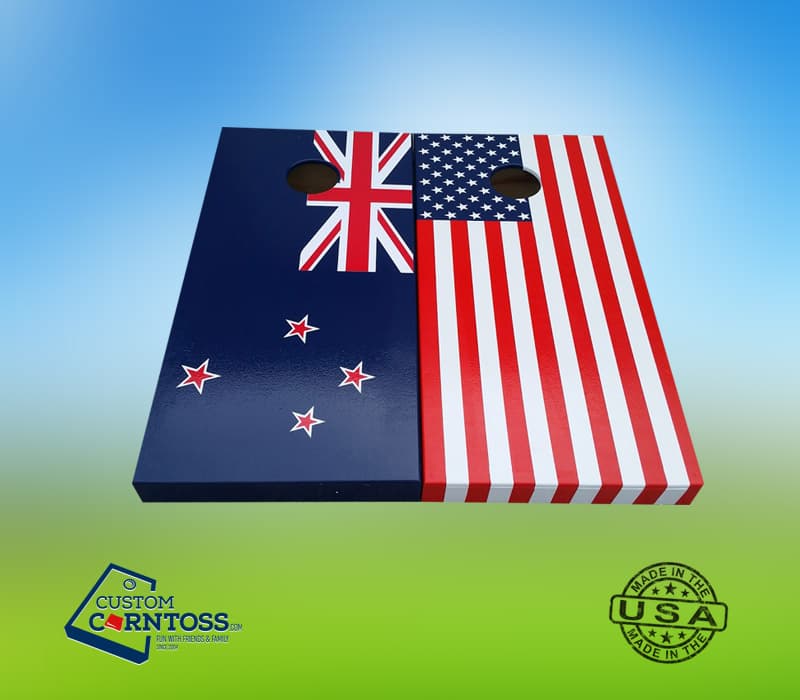 American Flag Hand Painted Cornhole Board