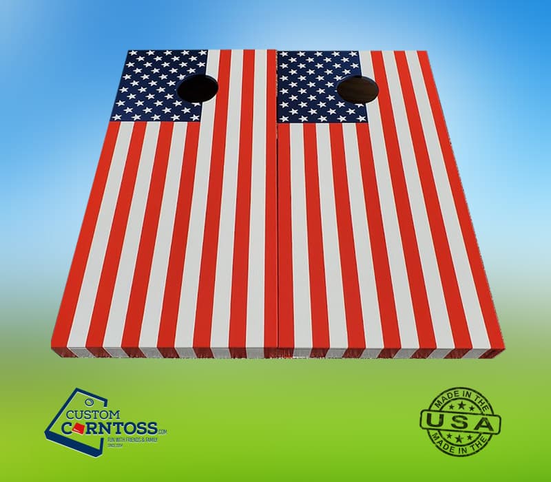 USA Flag Cornhole Board Set
